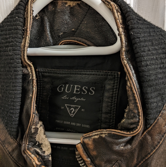 Men's GUESS leather jacket - Picture 2 of 3